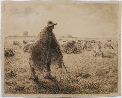 羊飼い 作： Jean Francois Millet